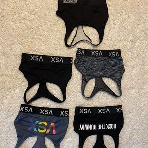 Lot of 5 vsx Victoria sport Victoria’s Secret player sports bras racerback s sma